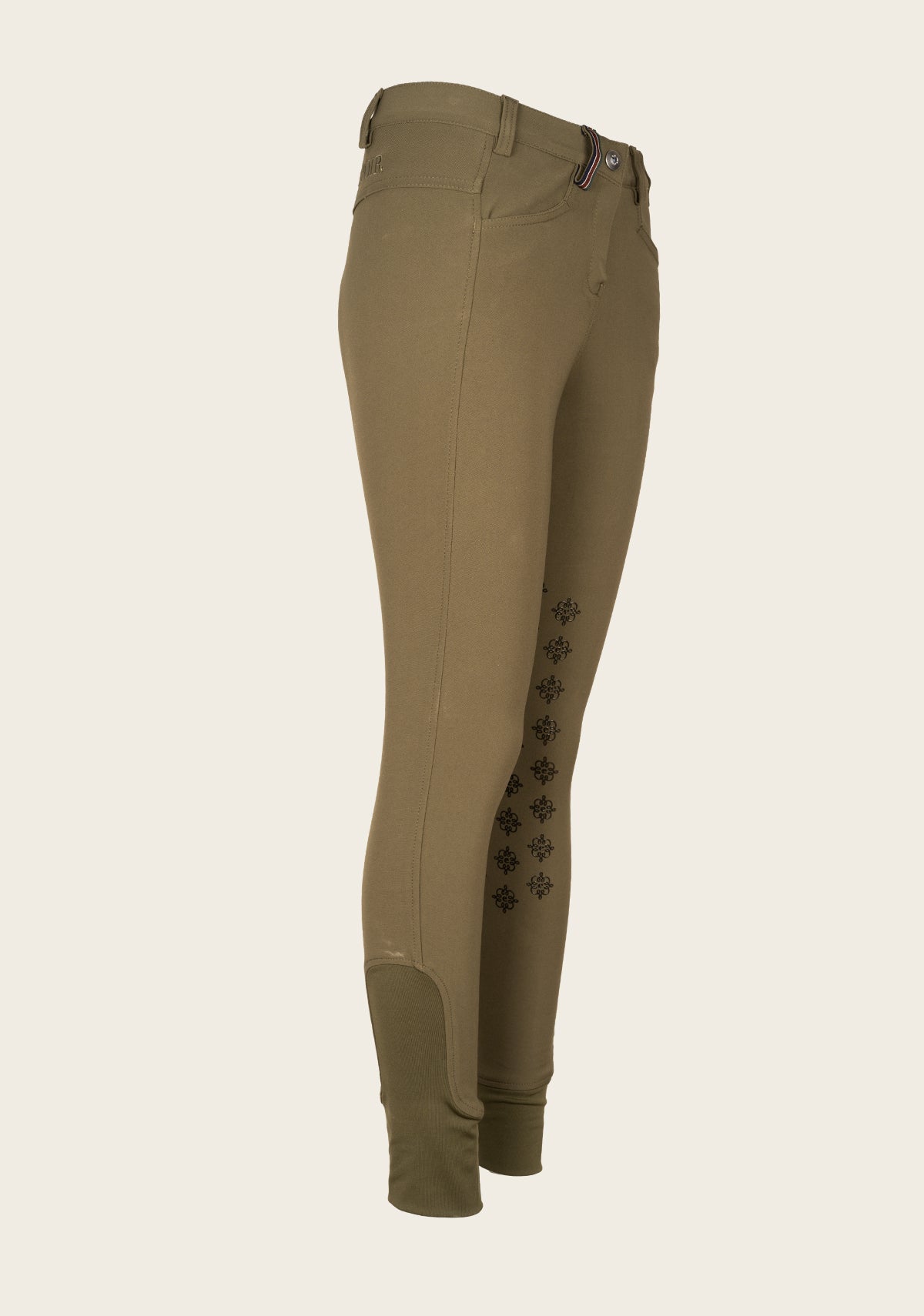 Espoir Coquet Olive kneepatch Coolmax Breeches - Espoir Equestrian - Equiluxe Tack