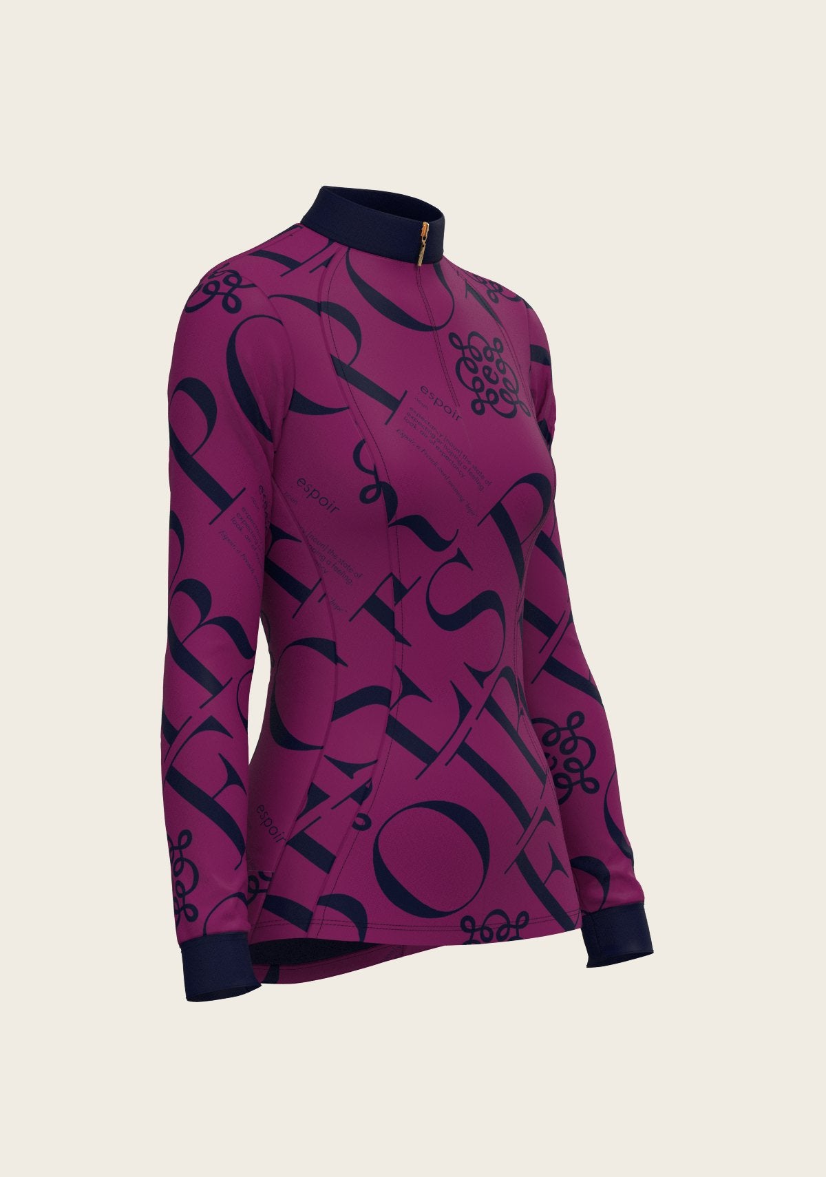 ESPOIR in Berry Quarter Zip Sun Shirt - Espoir Equestrian - Equiluxe Tack