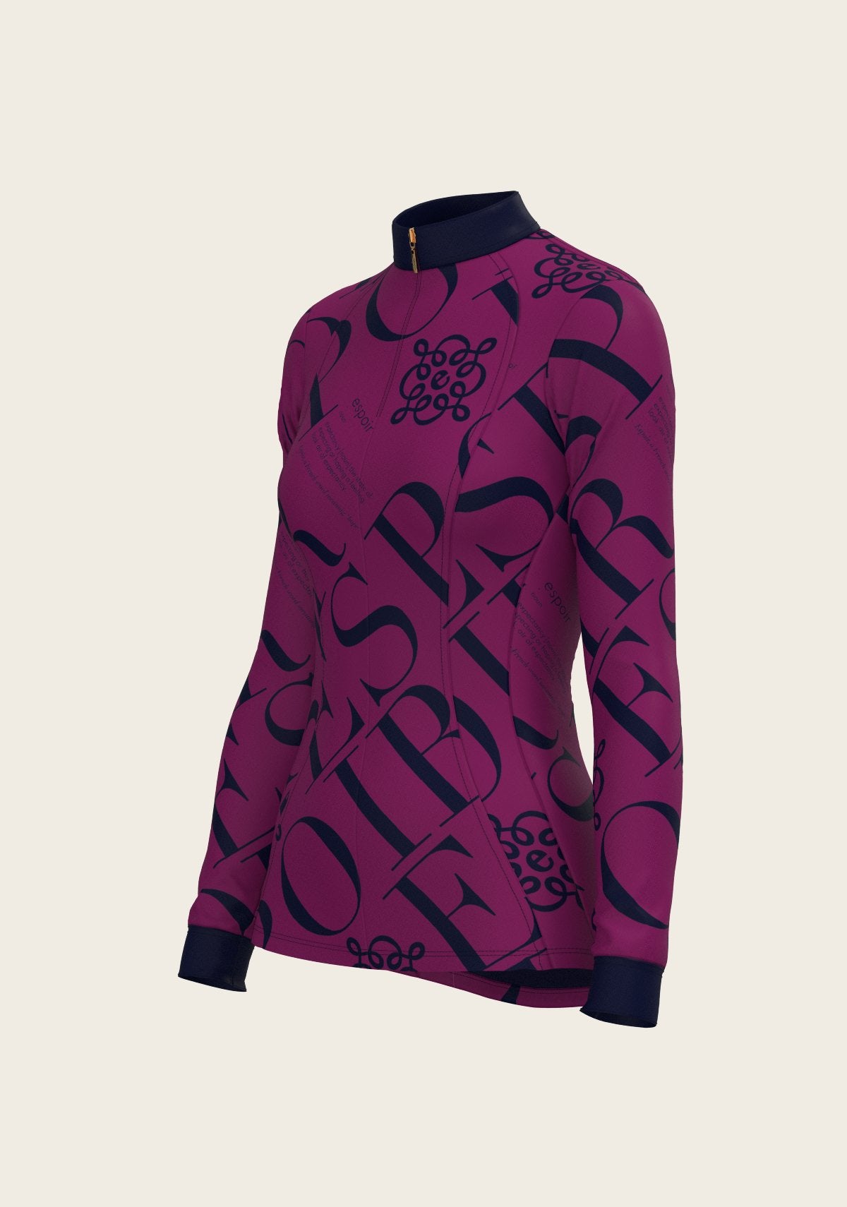 ESPOIR in Berry Quarter Zip Sun Shirt - Espoir Equestrian - Equiluxe Tack