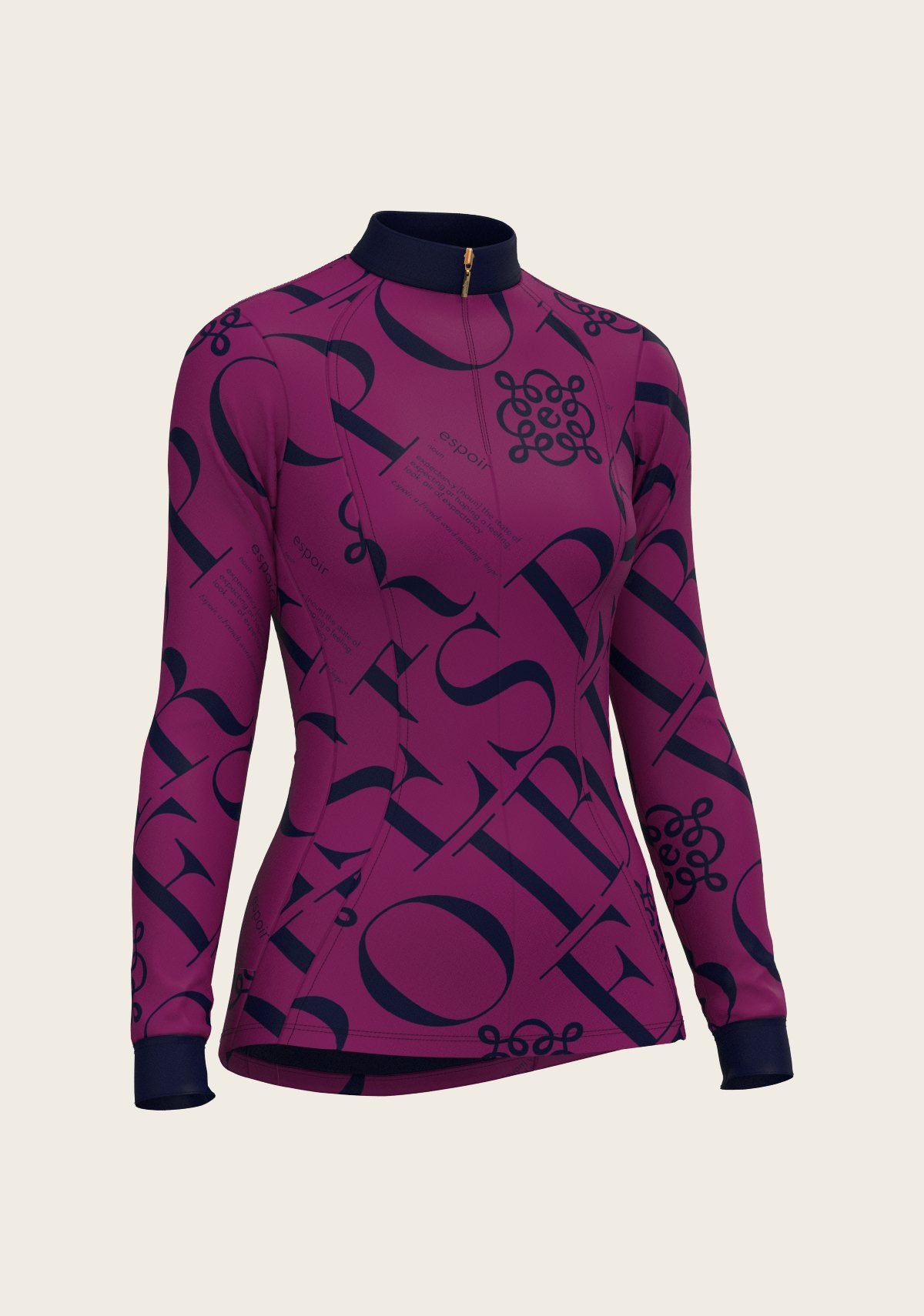 ESPOIR in Berry Quarter Zip Sun Shirt - Espoir Equestrian - Equiluxe Tack