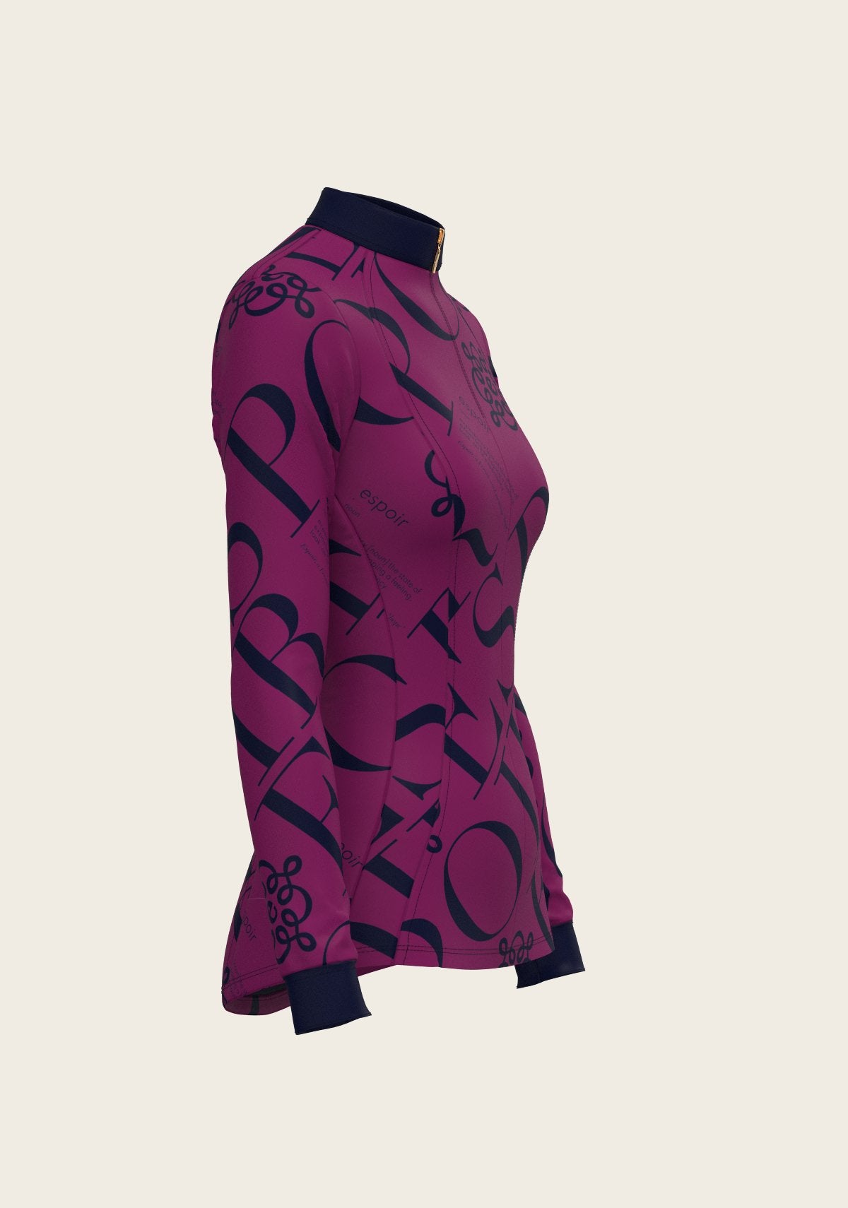 ESPOIR in Berry Quarter Zip Sun Shirt - Espoir Equestrian - Equiluxe Tack