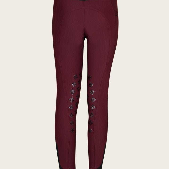 Espoir Inspire Burgundy Knee Patch Bamboo Breeches - Espoir Equestrian - Equiluxe Tack