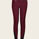 Espoir Inspire Burgundy Knee Patch Bamboo Breeches - Espoir Equestrian - Equiluxe Tack