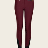 Espoir Inspire Burgundy Knee Patch Bamboo Breeches - Espoir Equestrian - Equiluxe Tack