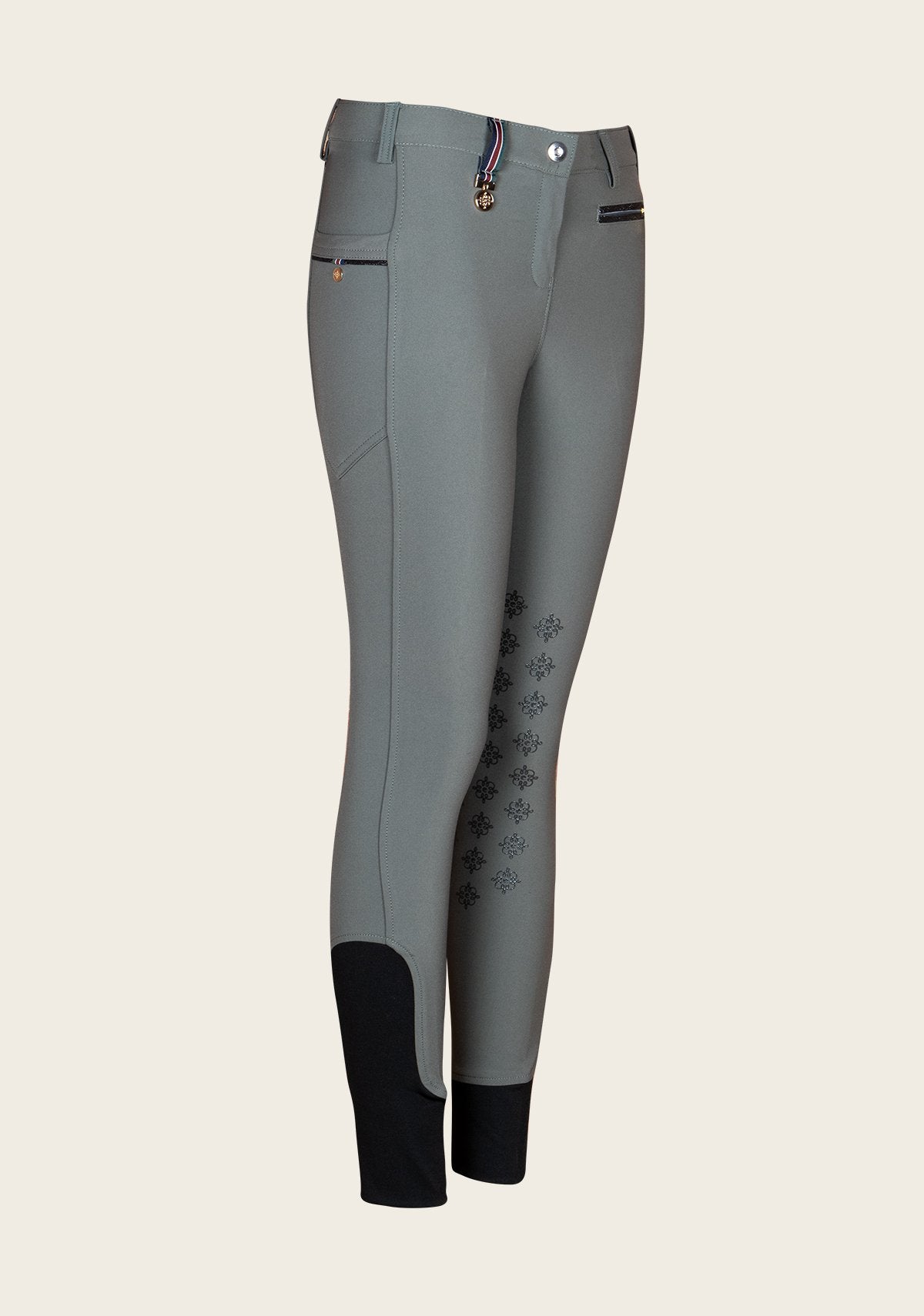 Espoir Inspire Dusky Green Knee Patch Bamboo Breeches - Espoir Equestrian - Equiluxe Tack