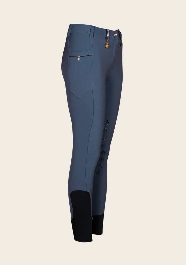 Espoir Inspire Full Seat Smokey Blue Bamboo Breeches - Espoir Equestrian - Equiluxe Tack