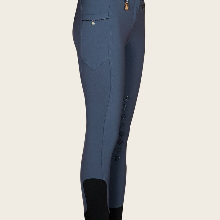 Espoir Inspire Full Seat Smokey Blue Bamboo Breeches - Espoir Equestrian - Equiluxe Tack