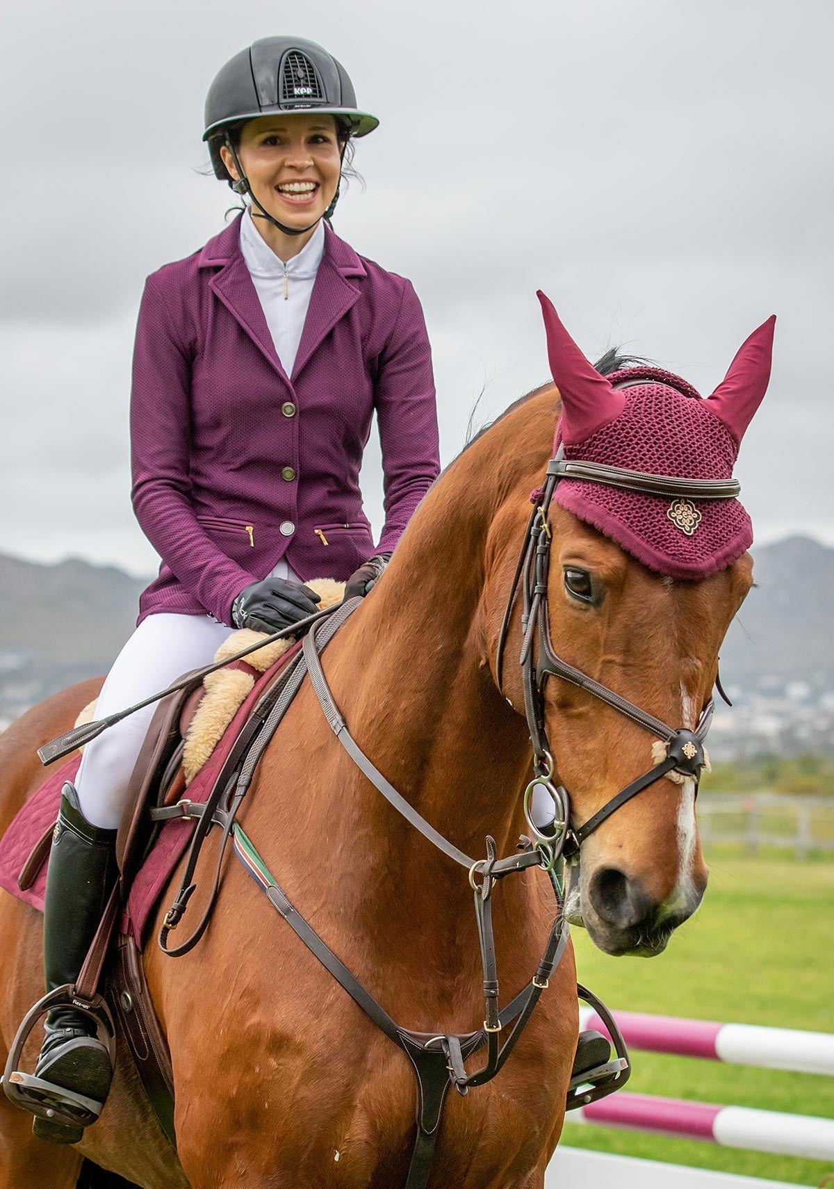 Espoir Inspire Mesh Show Jacket Plum - Espoir Equestrian - Equiluxe Tack