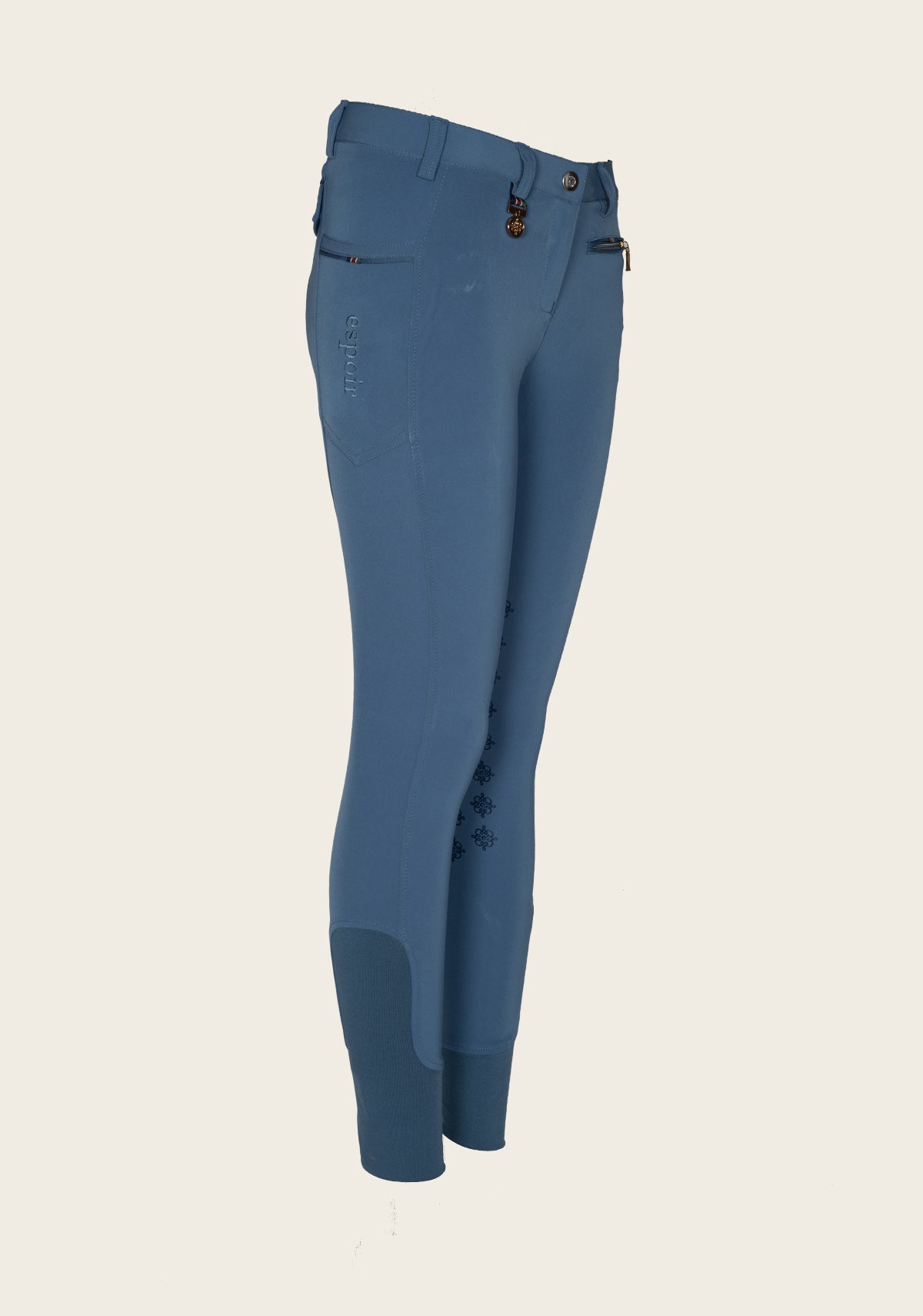 Espoir Inspire Mid Blue Coolmax Breeches - Espoir Equestrian - Equiluxe Tack