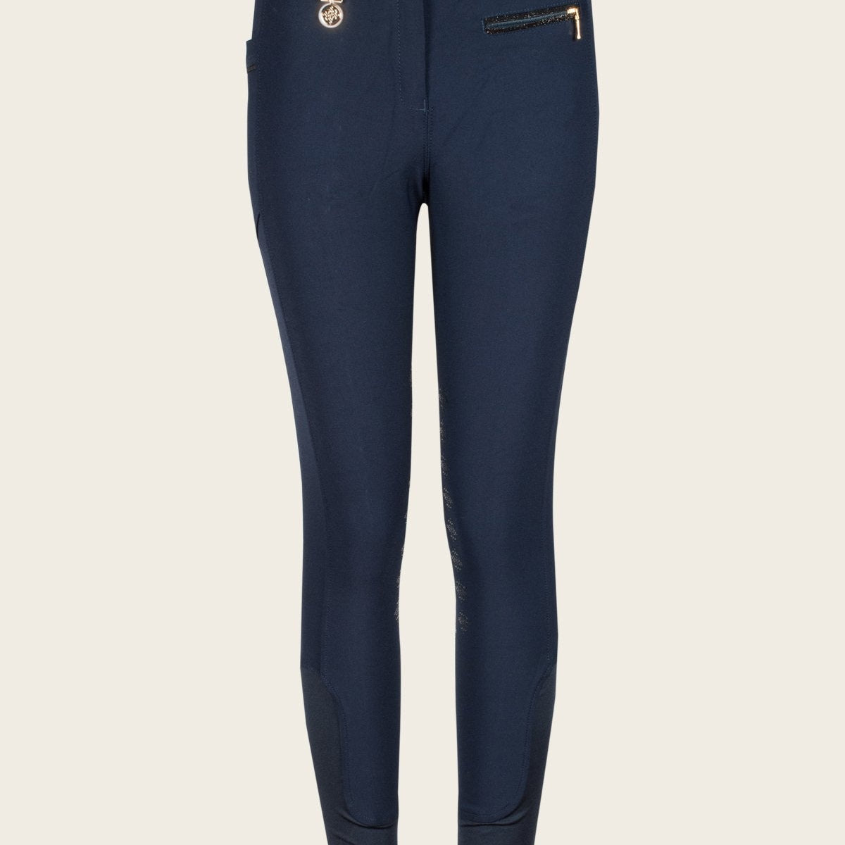 Espoir Inspire Navy Knee Patch Bamboo Breeches - Espoir Equestrian - Equiluxe Tack