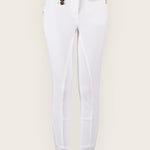 Espoir Inspire White Full Seat Bamboo Breeches - Espoir Equestrian - Equiluxe Tack