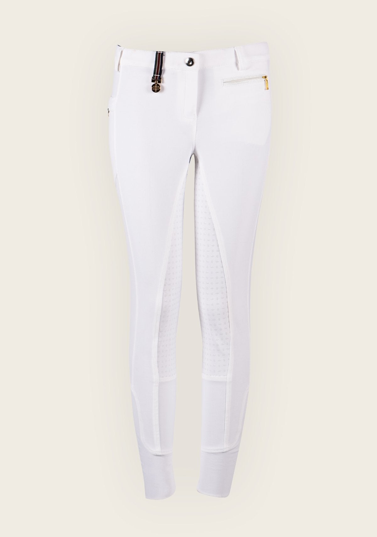 Espoir Inspire White Full Seat Bamboo Breeches - Espoir Equestrian - Equiluxe Tack