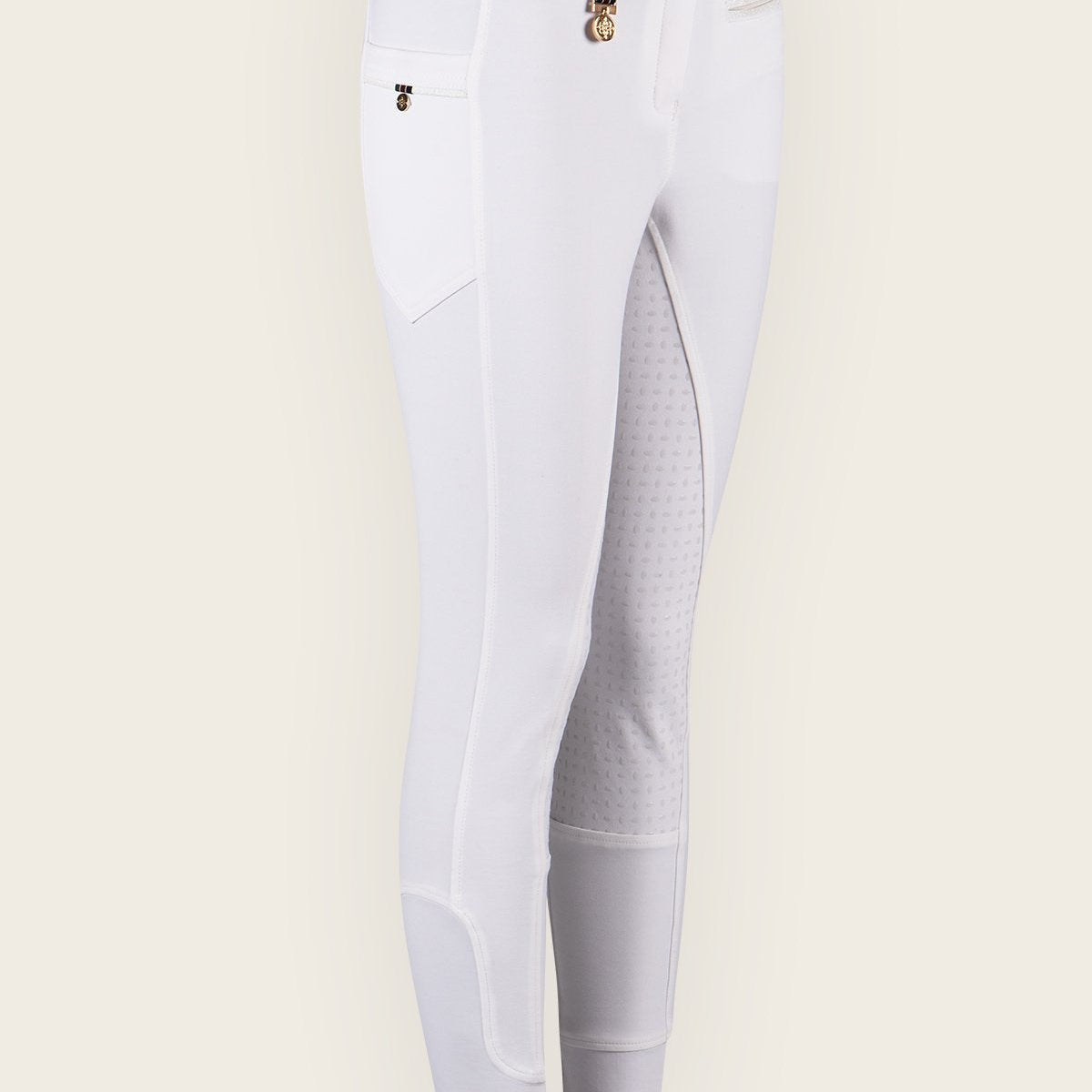 Espoir Inspire White Full Seat Bamboo Breeches - Espoir Equestrian - Equiluxe Tack