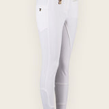 Espoir Inspire White Full Seat Bamboo Breeches - Espoir Equestrian - Equiluxe Tack