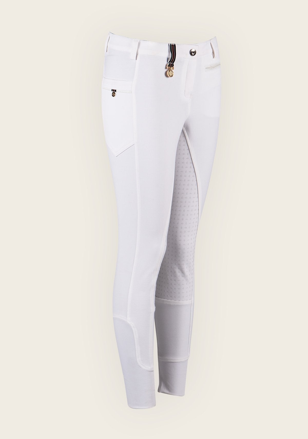 Espoir Inspire White Full Seat Bamboo Breeches - Espoir Equestrian - Equiluxe Tack