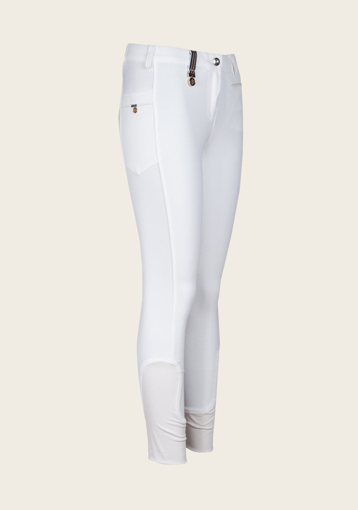 Espoir Inspire White Knee Patch Bamboo Breeches - Espoir Equestrian - Equiluxe Tack