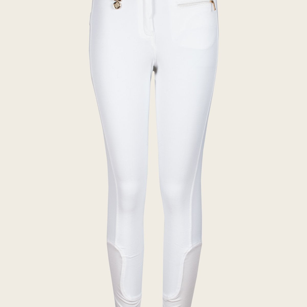 Espoir Inspire White Knee Patch Bamboo Breeches - Espoir Equestrian - Equiluxe Tack