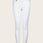 Espoir Inspire White Knee Patch Bamboo Breeches - Espoir Equestrian - Equiluxe Tack