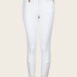 Espoir Inspire White Knee Patch Bamboo Breeches - Espoir Equestrian - Equiluxe Tack