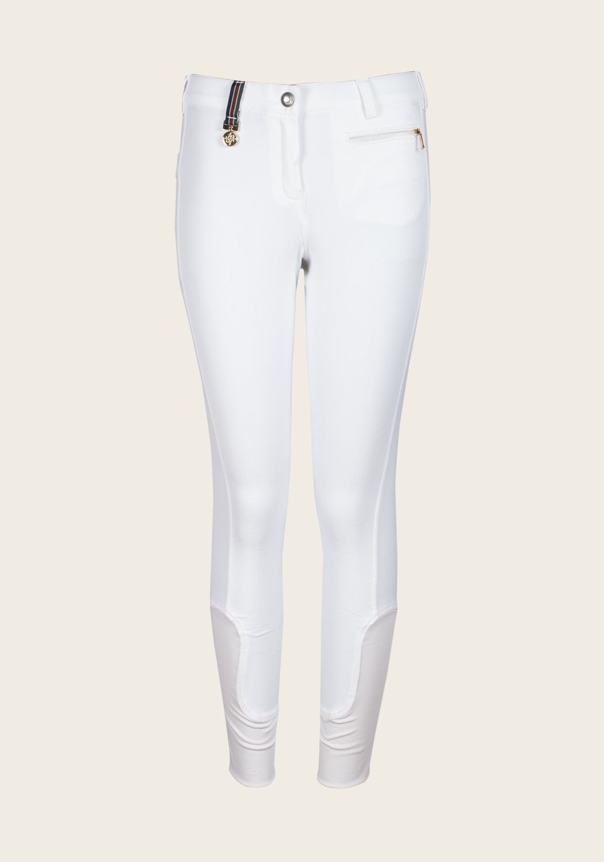 Espoir Inspire White Knee Patch Bamboo Breeches - Espoir Equestrian - Equiluxe Tack