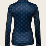 Espoir Navy Mosaic Quarter Zip Sun Shirt - Espoir Equestrian - Equiluxe Tack