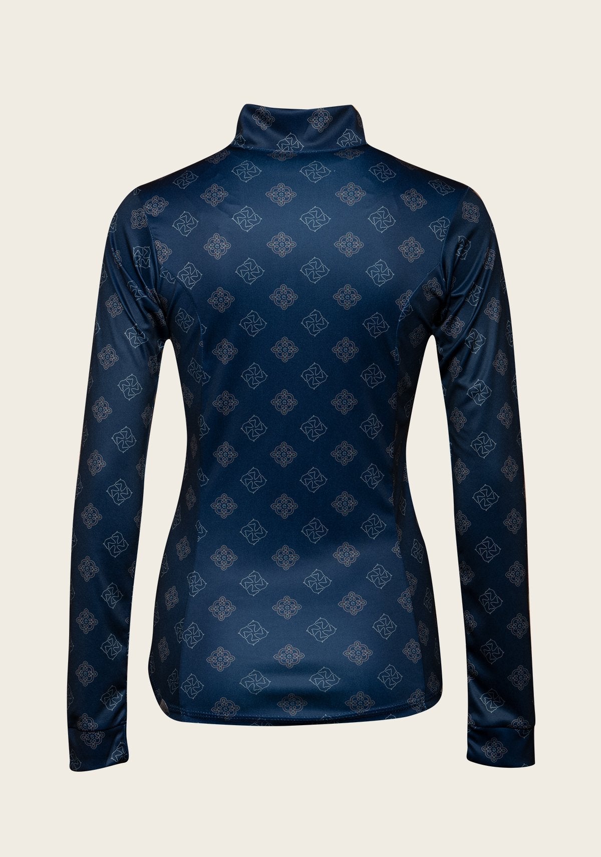 Espoir Navy Mosaic Quarter Zip Sun Shirt - Espoir Equestrian - Equiluxe Tack