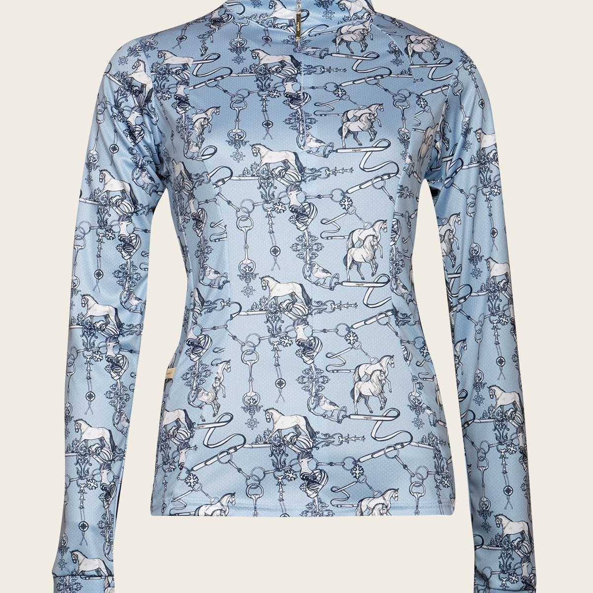 Espoir Sky Blue Carnival Quarter Zip Sun Shirt - Espoir Equestrian - Equiluxe Tack