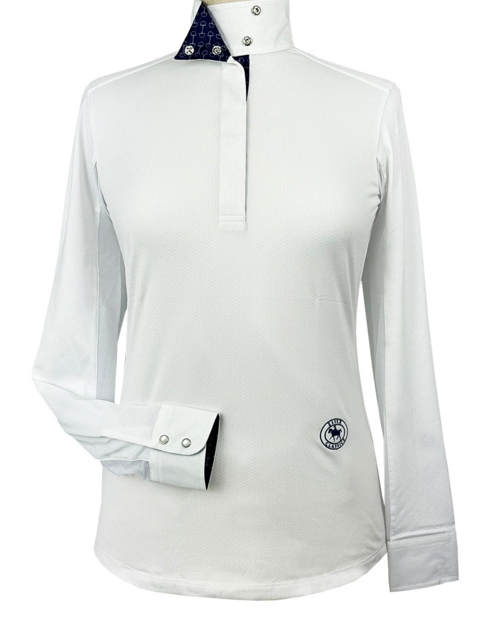 Essex Classics Beautiful Bits Ladies Talent Yarn Wrap Collar Long Sleeve Show Shirt - Equiluxe Tack