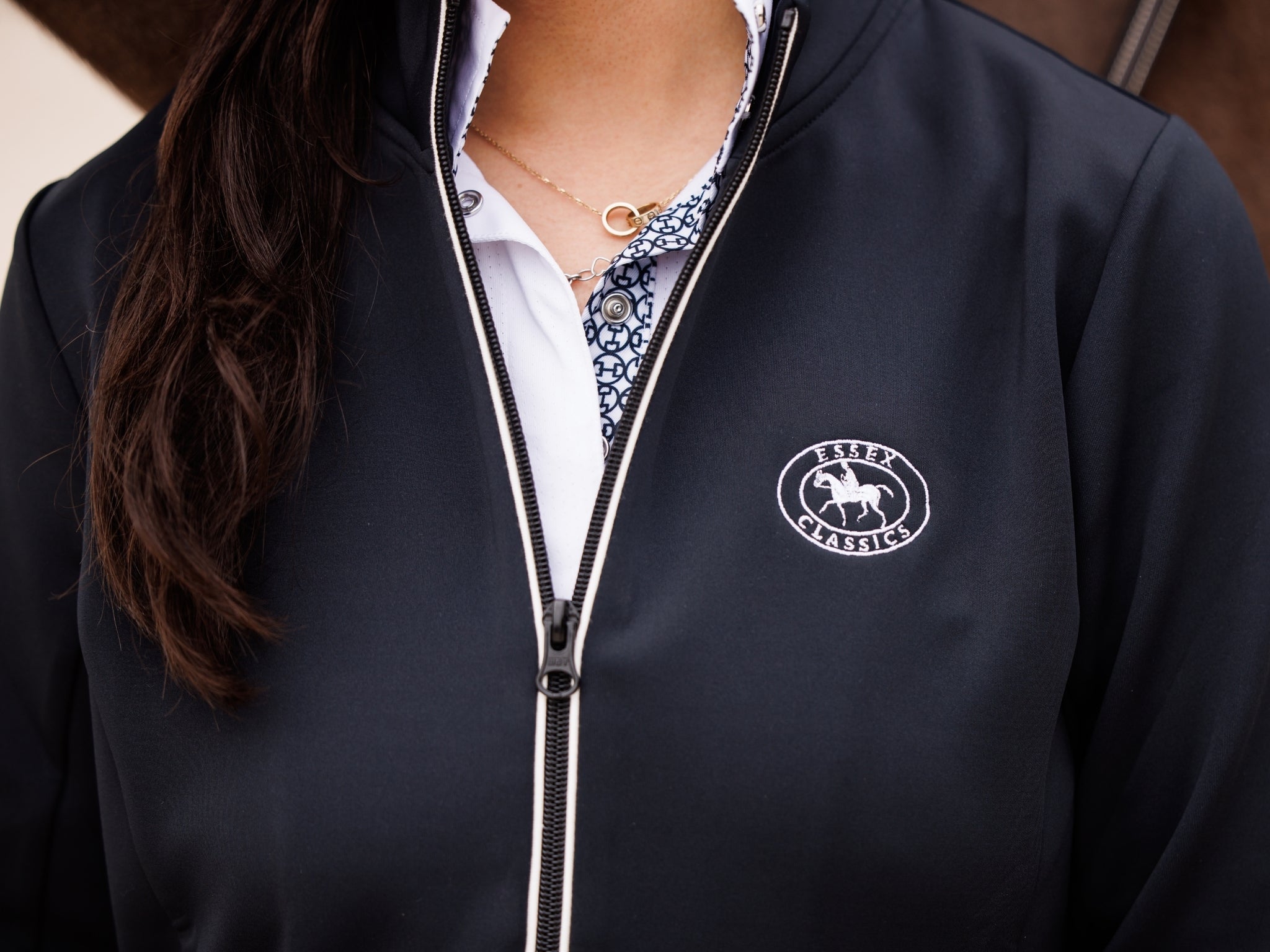 Essex Classics Bit By Bit Ladies Talent Yarn Straight Collar Long Sleeve Show Shirt - Equiluxe Tack