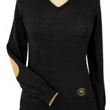 Essex Classics Black with Camel Trey V - Neck Sweater - Essex Classics - Equiluxe Tack