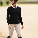 Essex Classics Black with Camel Trey V - Neck Sweater - Essex Classics - Equiluxe Tack