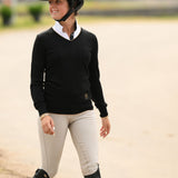 Essex Classics Black with Camel Trey V - Neck Sweater - Essex Classics - Equiluxe Tack
