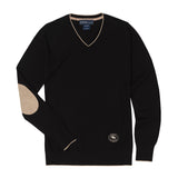 Essex Classics Black with Tan Trey V - Neck Sweater - Essex Classics - Equiluxe Tack