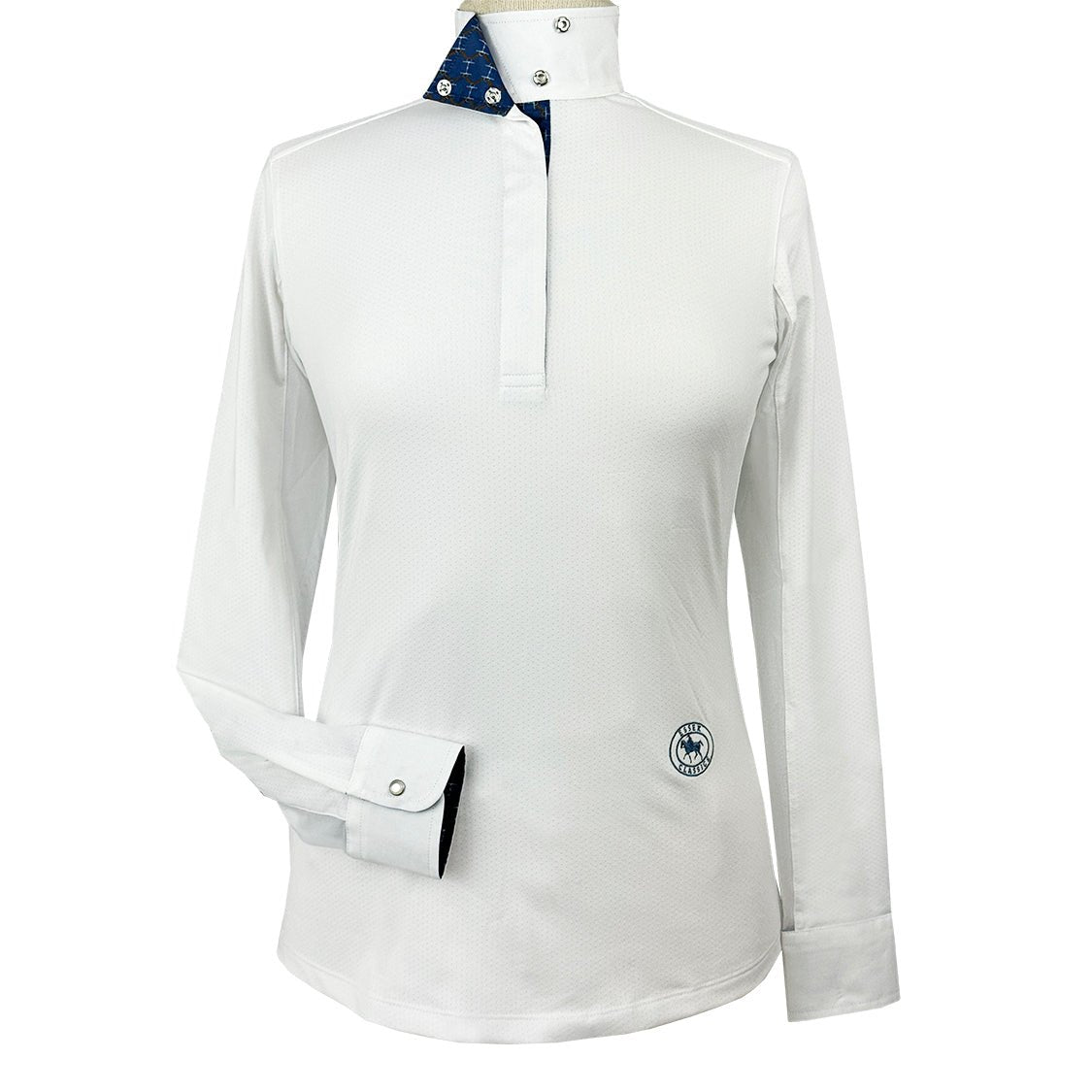 Essex Classics Braided Reins & Bits Girls Talent Yarn Wrap Collar Long Sleeve Show Shirt - Essex Classics - Equiluxe Tack