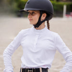 Essex Classics Cambridge Girls Long Sleeve Show Shirt - White - Equiluxe Tack