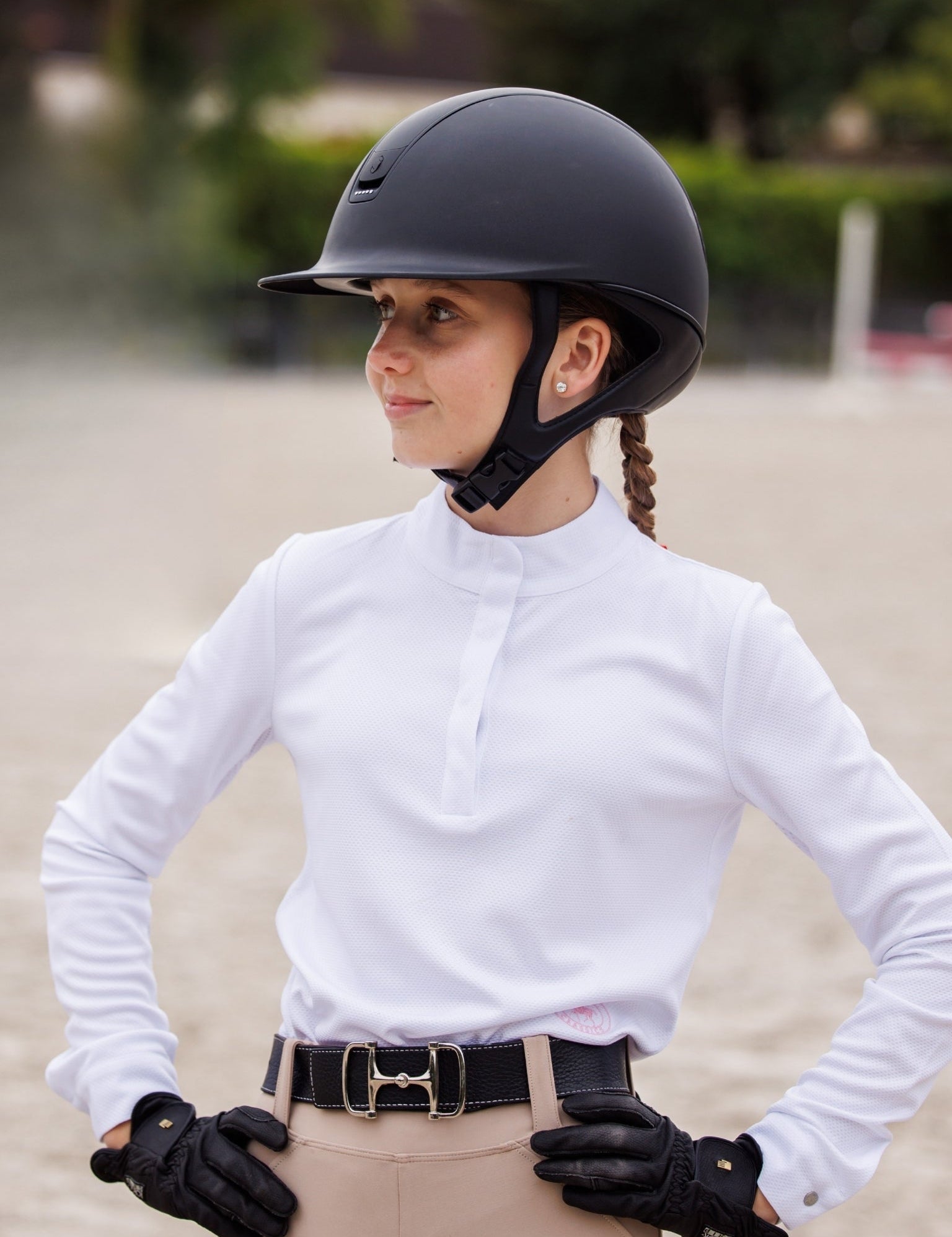 Essex Classics Cambridge Girls Long Sleeve Show Shirt - White - Equiluxe Tack