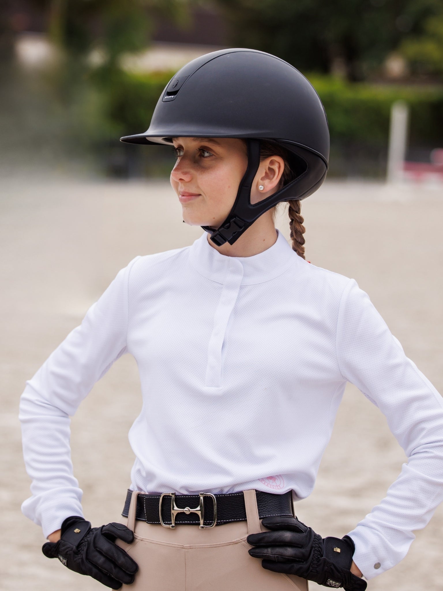 Essex Classics Cambridge Girls Long Sleeve Show Shirt - White - Equiluxe Tack