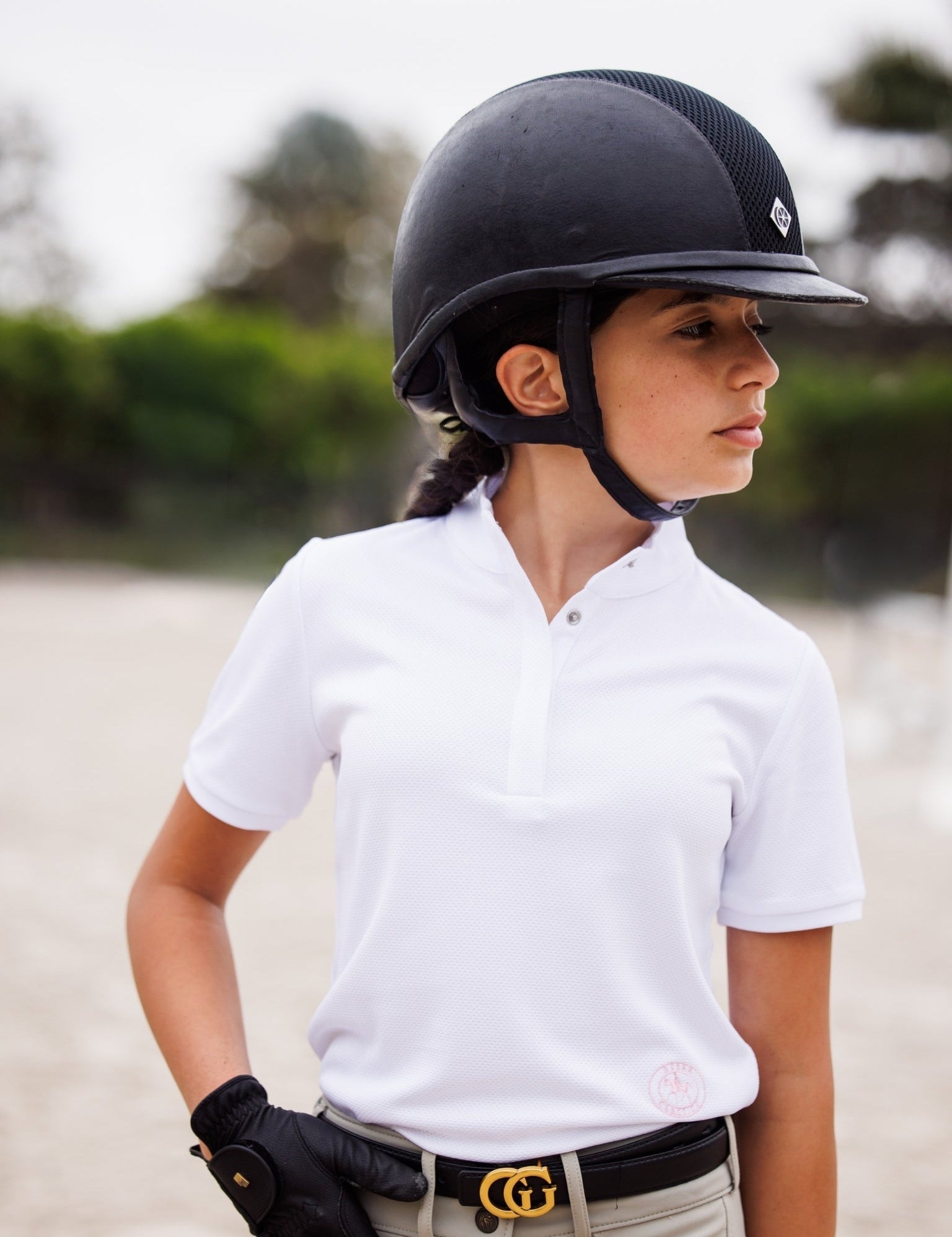 Essex Classics Cambridge Girls Short Sleeve Show Shirt - White - Equiluxe Tack