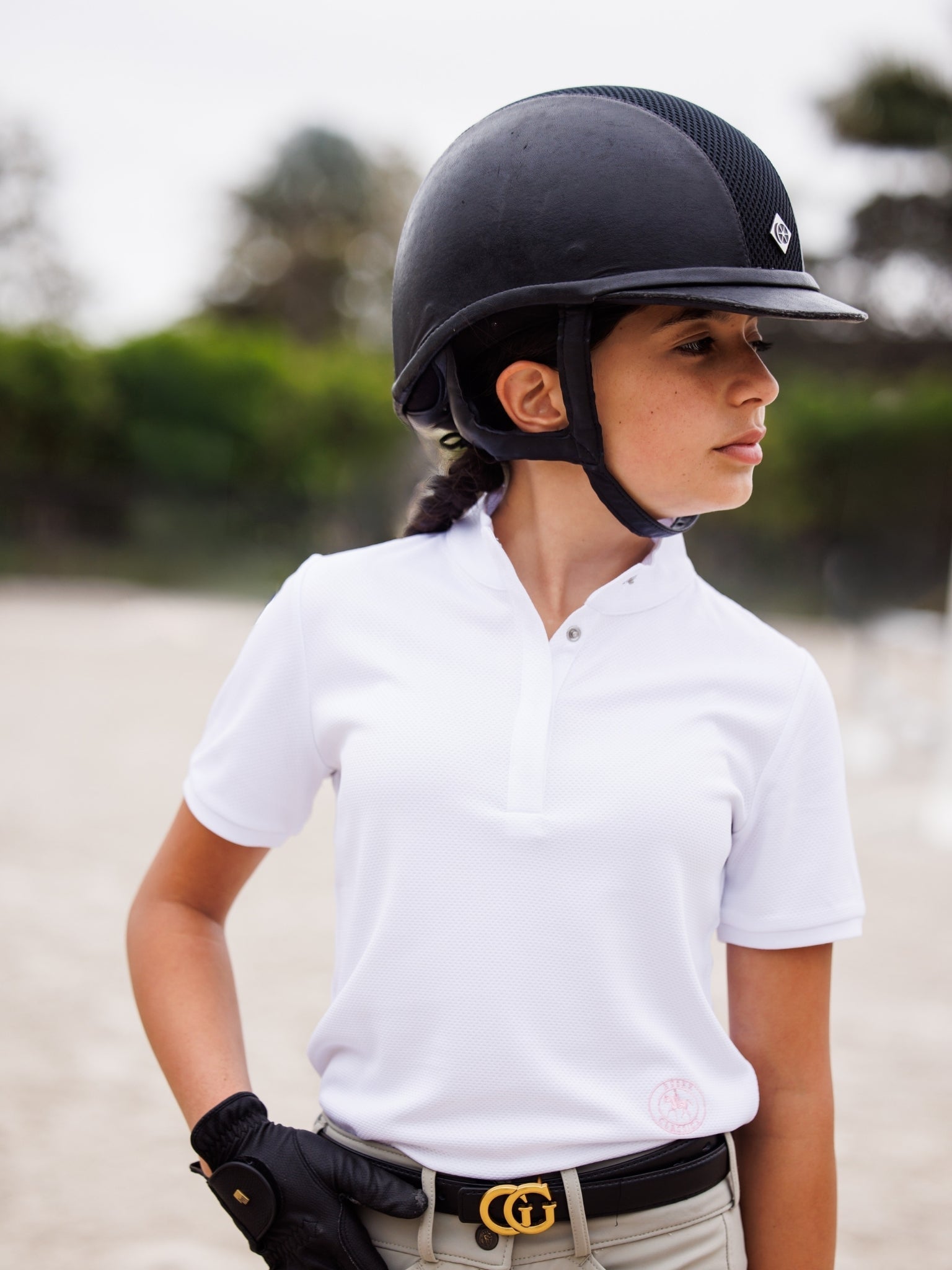 Essex Classics Cambridge Girls Short Sleeve Show Shirt - White - Equiluxe Tack