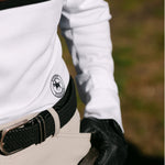 Essex Classics Cambridge Ladies Long Sleeve Show Shirt - White with Black & Chocolate - Equiluxe Tack