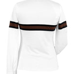 Essex Classics Cambridge Ladies Long Sleeve Show Shirt - White with Black & Chocolate - Equiluxe Tack