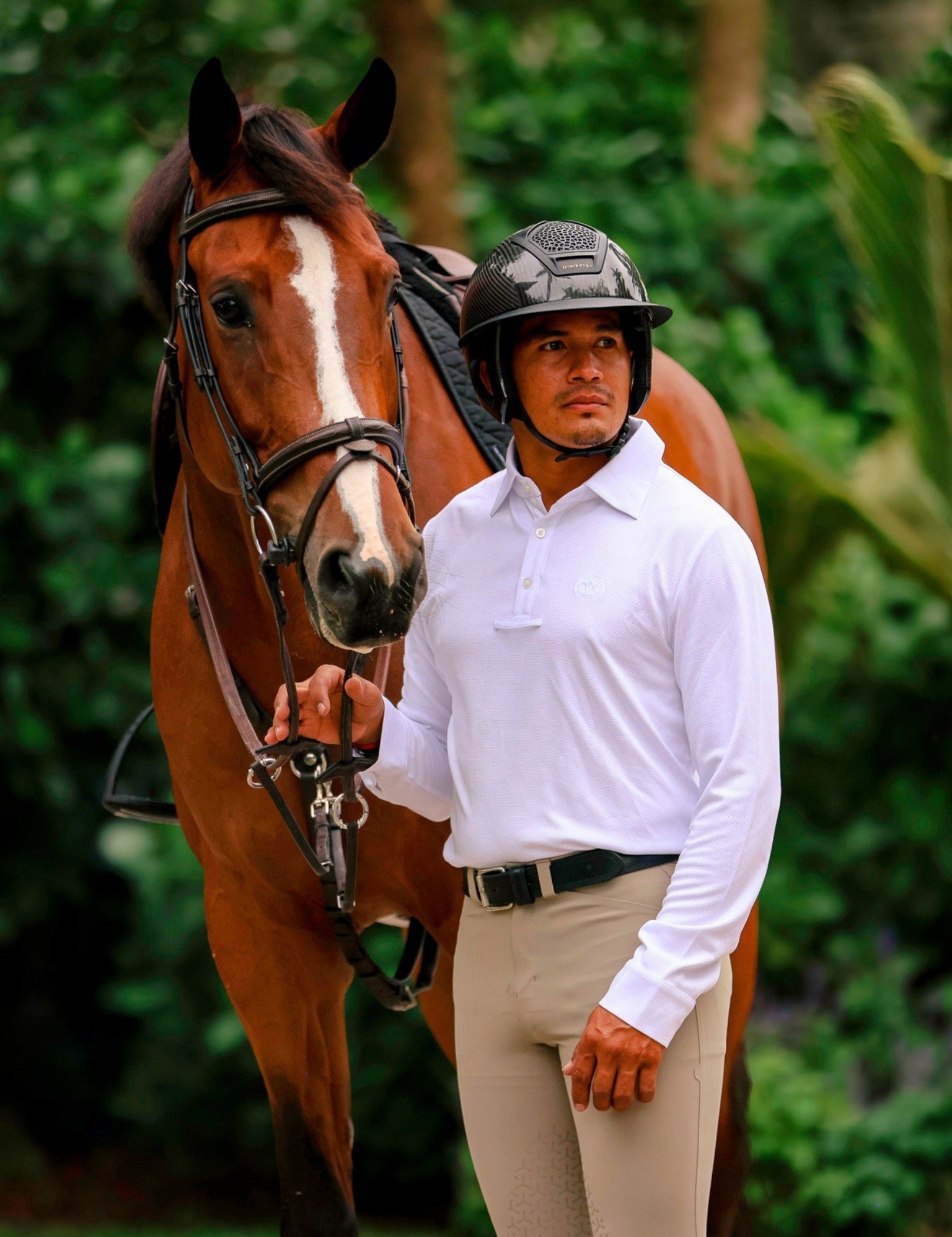 Essex Classics Cambridge Men's Long Sleeve Show Shirt - White - Equiluxe Tack