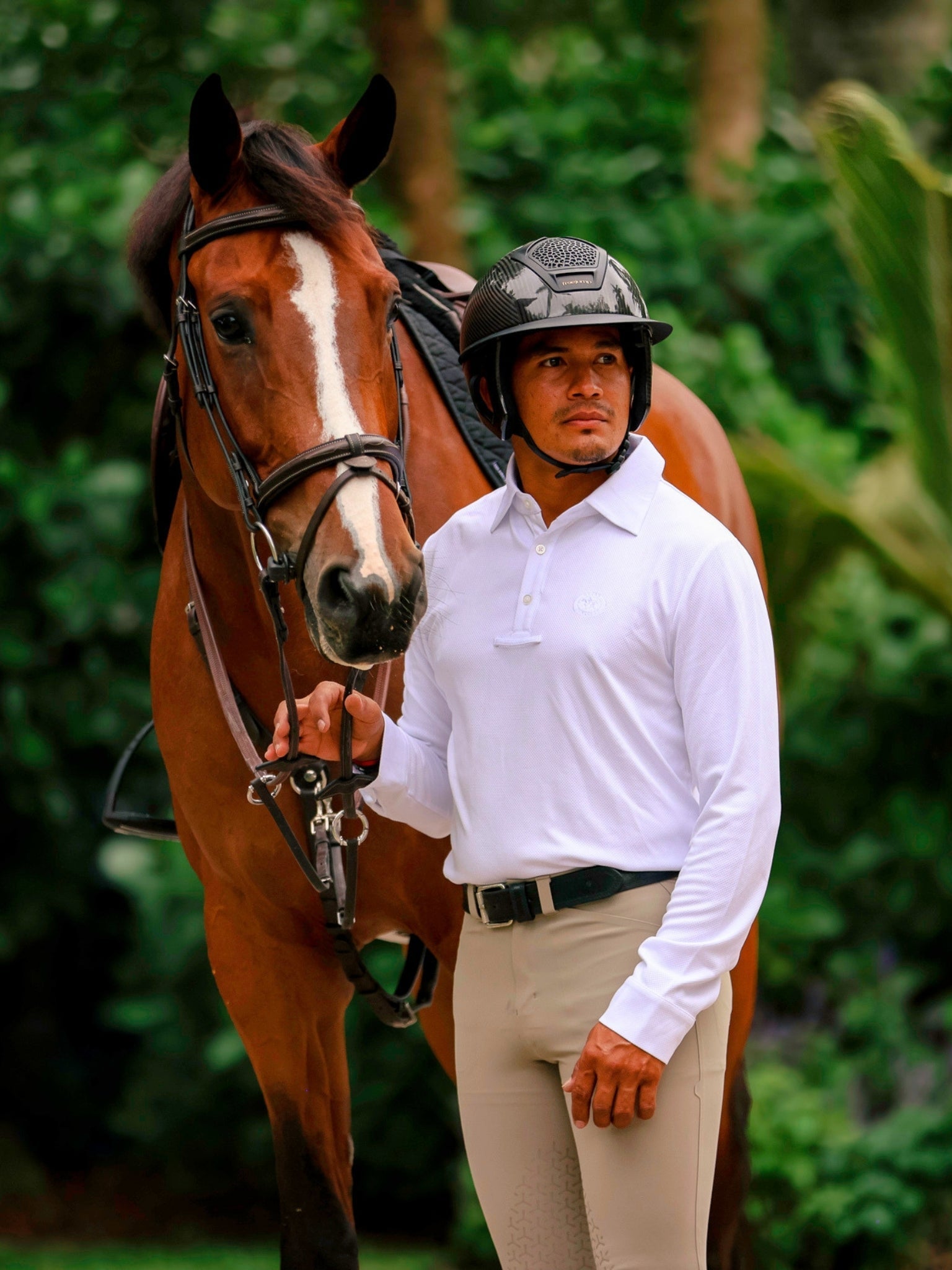 Essex Classics Cambridge Men's Long Sleeve Show Shirt - White - Equiluxe Tack