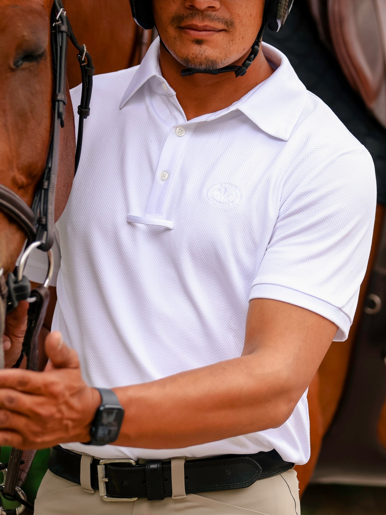 Essex Classics Cambridge Men's Short Sleeve Show Shirt - White - Equiluxe Tack