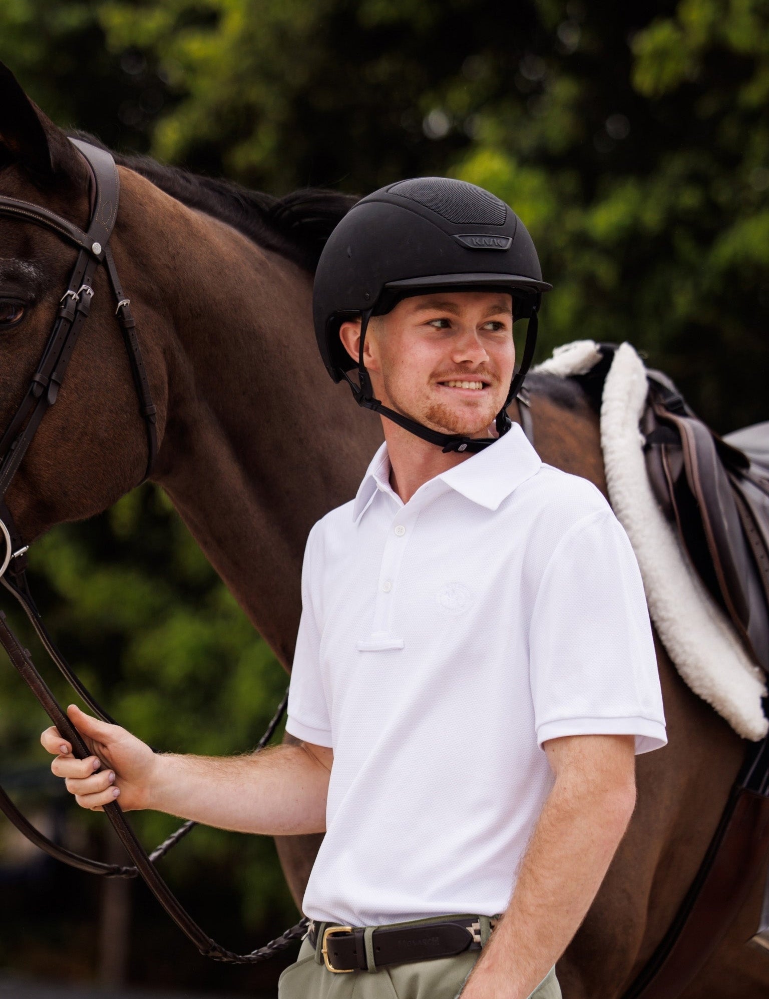 Essex Classics Cambridge Men's Short Sleeve Show Shirt - White - Equiluxe Tack