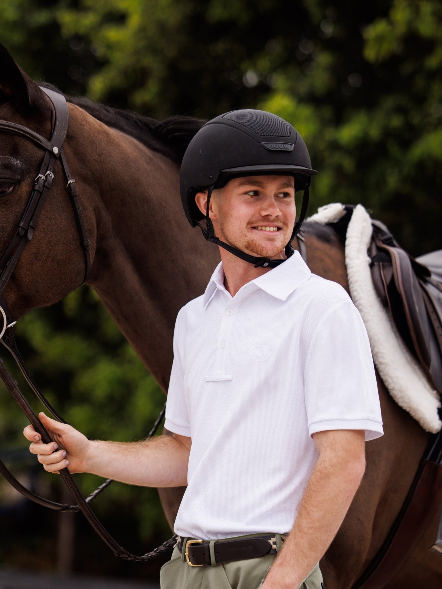 Essex Classics Cambridge Men's Short Sleeve Show Shirt - White - Equiluxe Tack