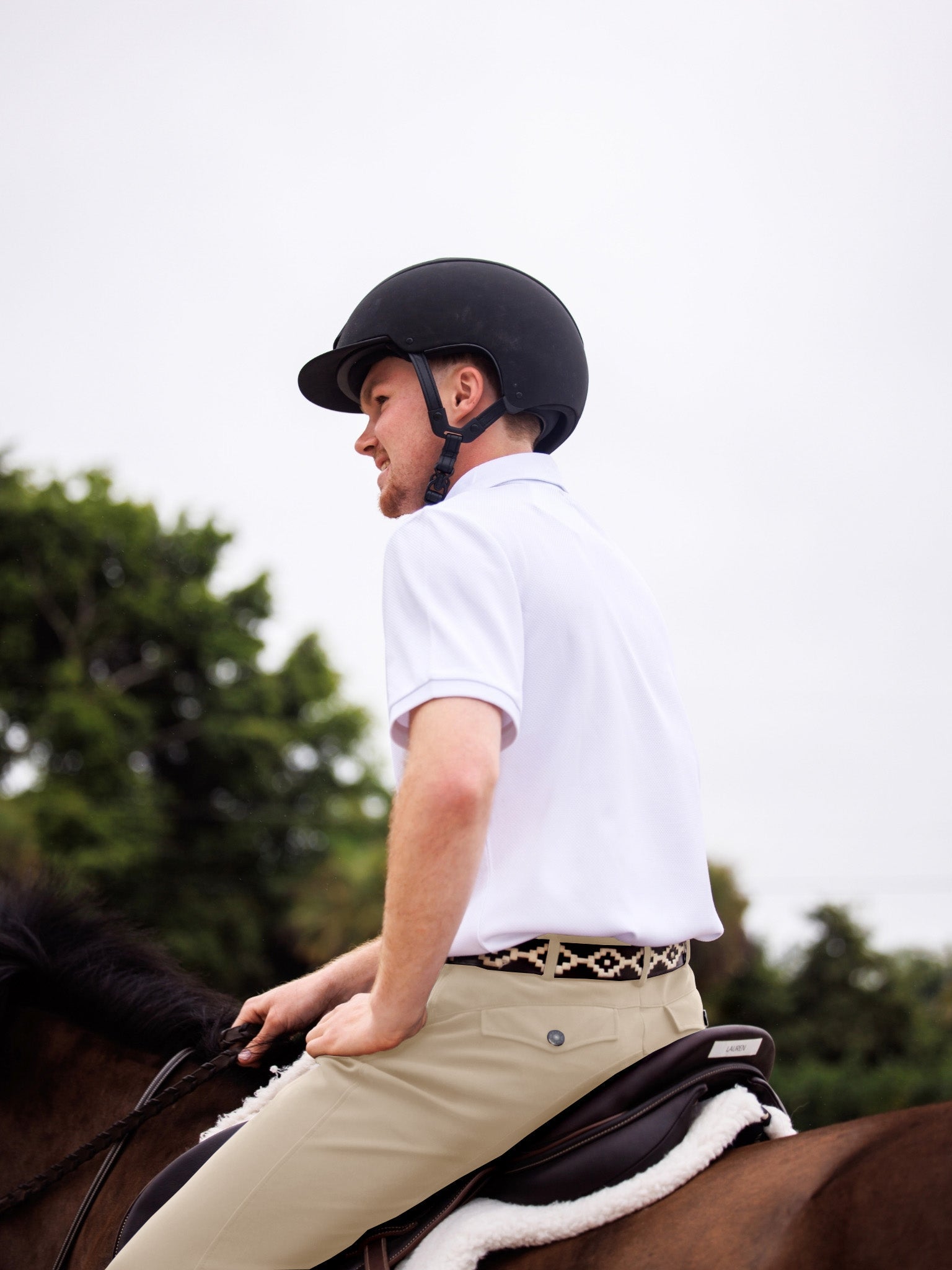 Essex Classics Cambridge Men's Short Sleeve Show Shirt - White - Equiluxe Tack