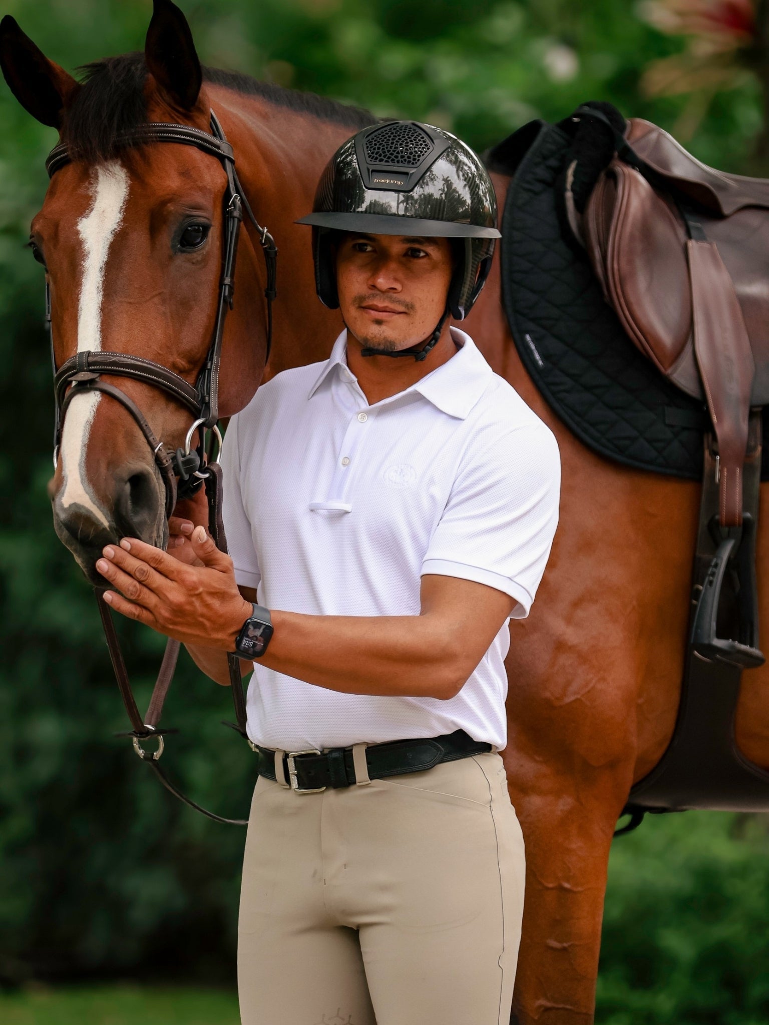 Essex Classics Cambridge Men's Short Sleeve Show Shirt - White - Equiluxe Tack
