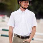 Essex Classics Cambridge Men's Short Sleeve Show Shirt - White - Equiluxe Tack