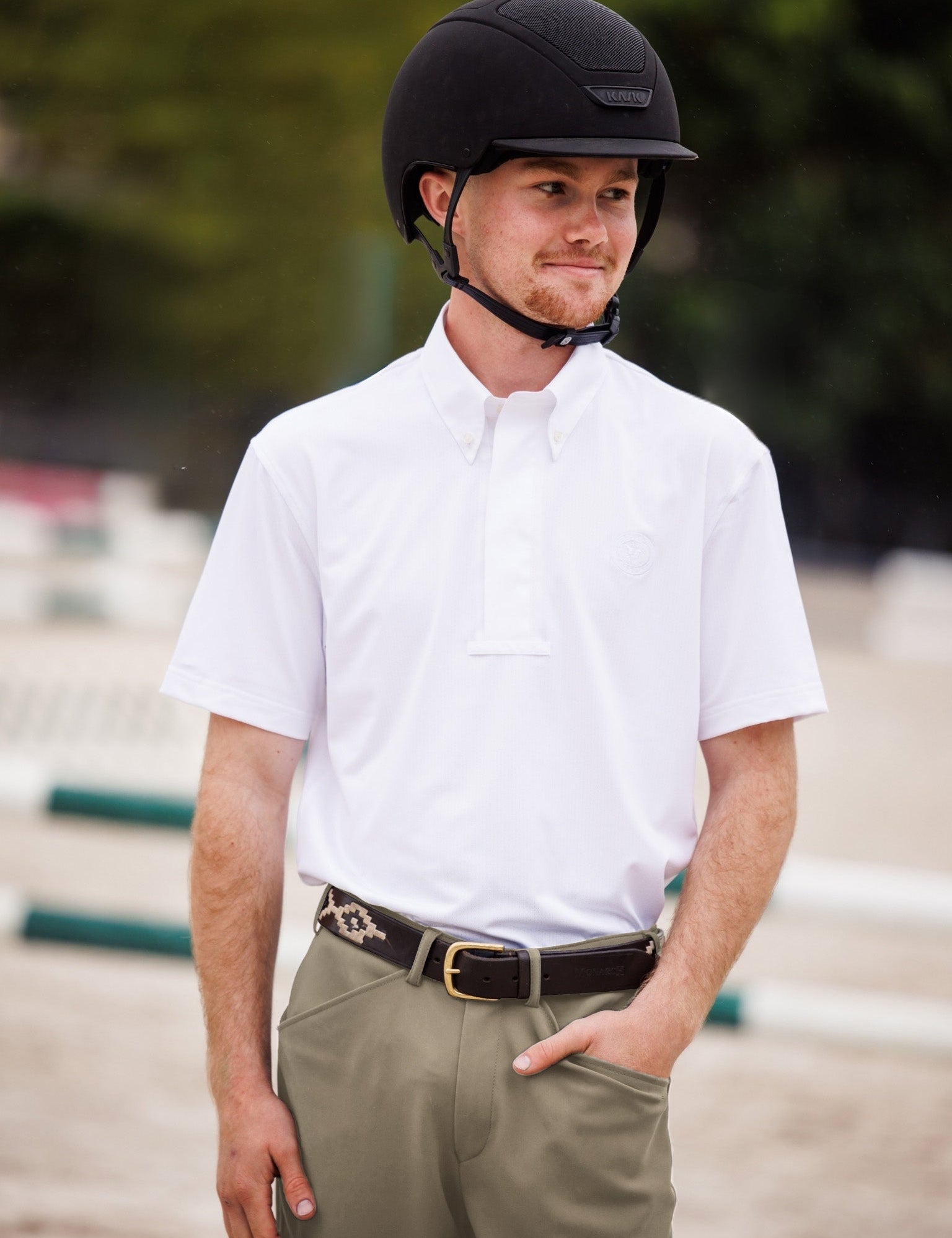 Essex Classics Cambridge Men's Short Sleeve Show Shirt - White - Equiluxe Tack